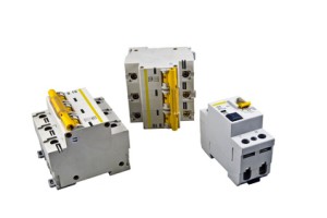 Automatic circuit breaker, isolated on a white background