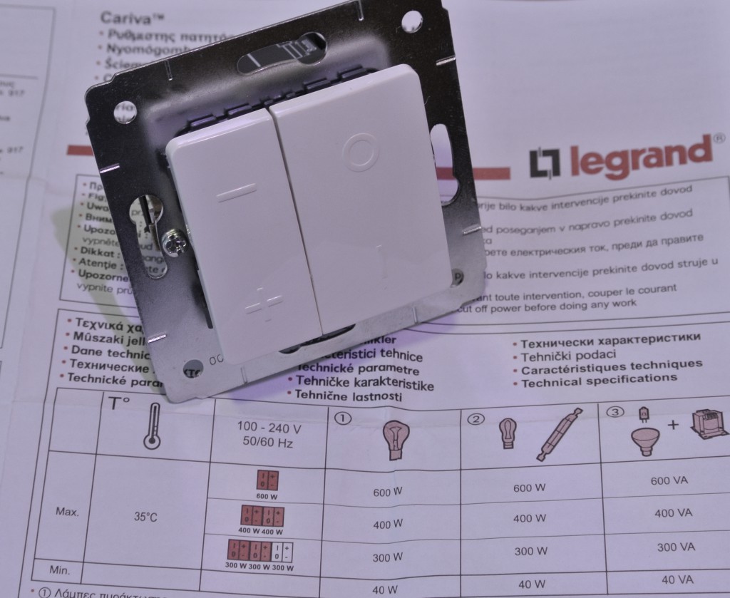 Диммер производства Legrand серия Cariva