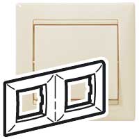 Рамка - Valena - 2 поста - горизонтальный монтаж - слоновая кость - арт. 774352 фото