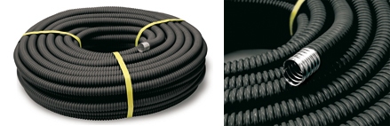 Металлорукав в ПВХ изоляции 50 мм фото