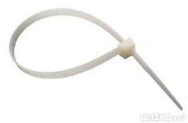 Хомут nylon 9.0х1020 мм 100шт белый фото