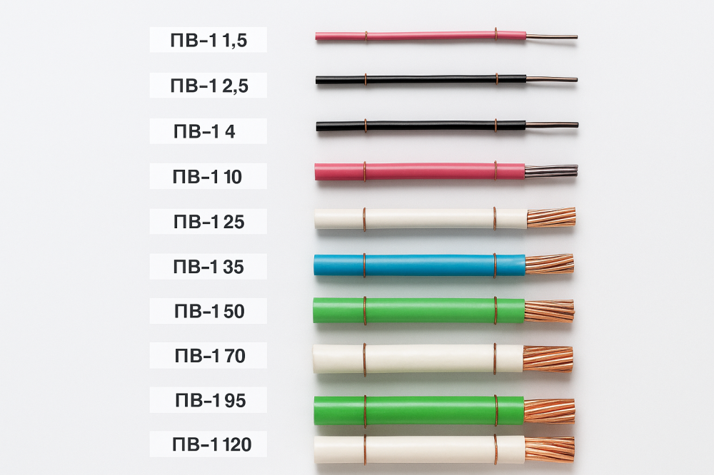 Область применения и технические характеристики провода ПВ-1