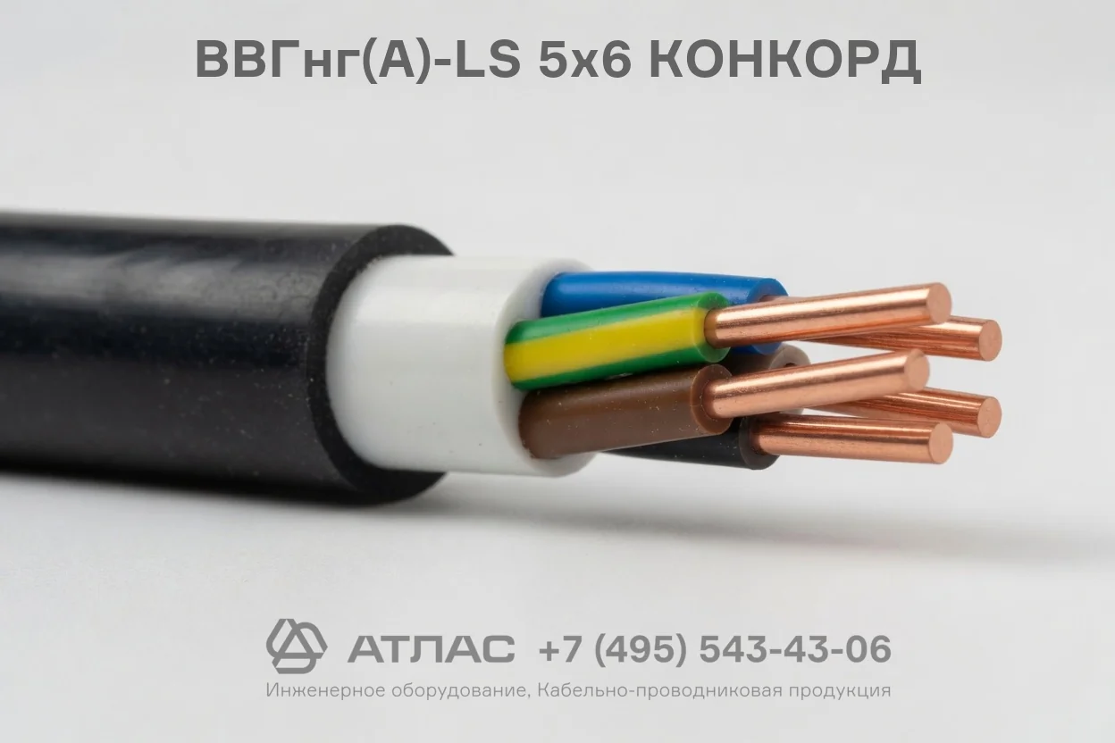 ВВГнг(А)-LS 5х6 КОНКОРД фото