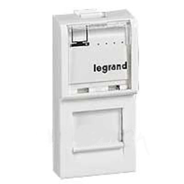 74261 Legrand Mosaic Розетка RJ11 4 контакта 1 модуль фото