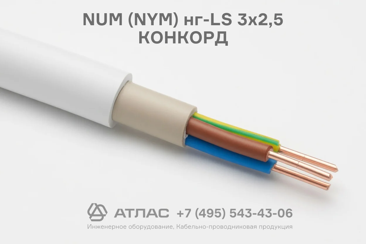 NUM (NYM) нг-LS 3х2,5 КОНКОРД фото