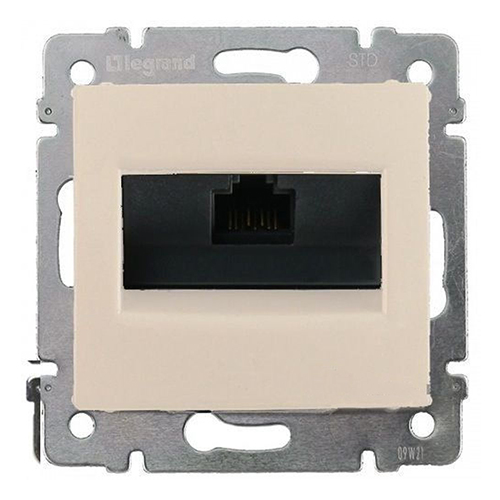 Информационная розетка - Valena - RJ45 - категория 5e - UTP - 1 выход - с захватами - слоновая кость - арт. 774130 фото