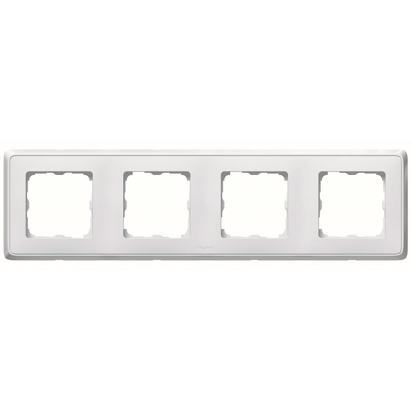 773654 Legrand Cariva Рамка 4 поста Белая фото