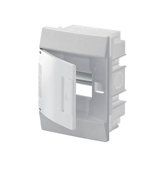 Бокс встраиваемый Mistral41 4М пластиковый, непрозрачная дверь, c клеммным блоком IP41 1SLM004101A1100 фото