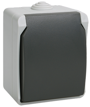 РСб20-3-ФСр Розетка одноместная с з/к для открытой установки ФОРС IP54 IEK фото