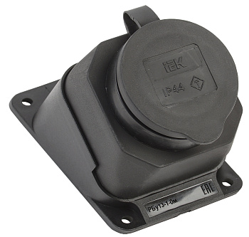 Розетка РБу13-1-0м защитная крышка угловая настенная ОМЕГА IP44 фото